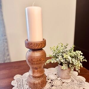 Vintage Wooden Candle Holder